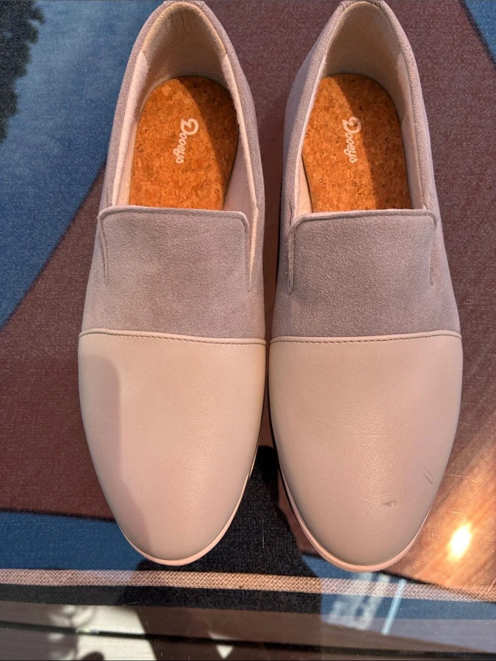 Dooeys vegan leather women’s  Slip-On Loafers in and gray size 8.5